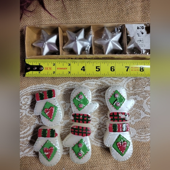 Nwot lot of floating candles stars and mittens - Picture 5 of 6